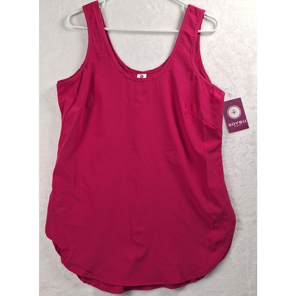Soybu Women's Active Fashion Tank Top Scoop Neck -fushsia- M Med NWT